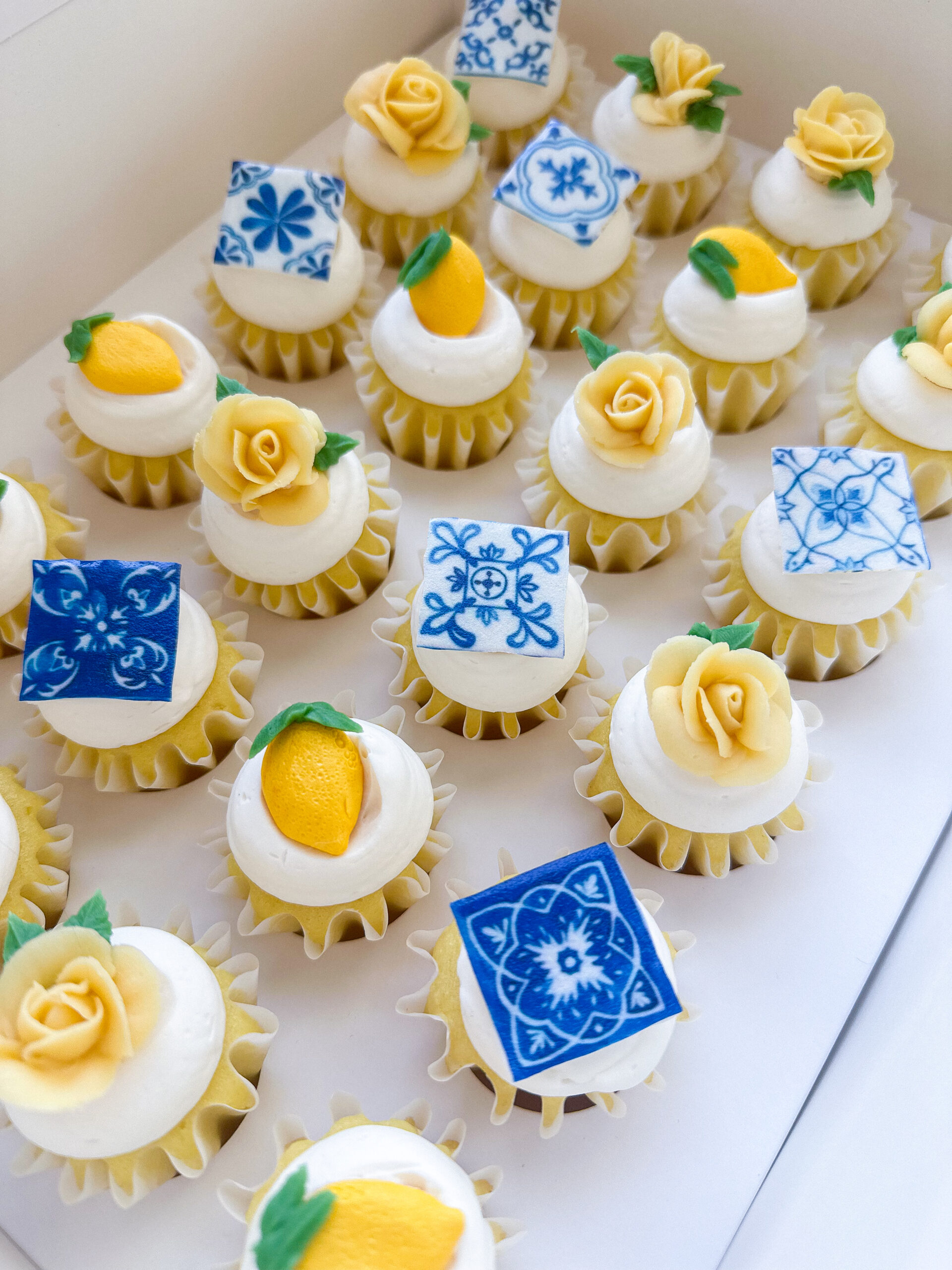 Mini Cupcakes - floral or curated to match your event style. Minimum 2 dozen $80